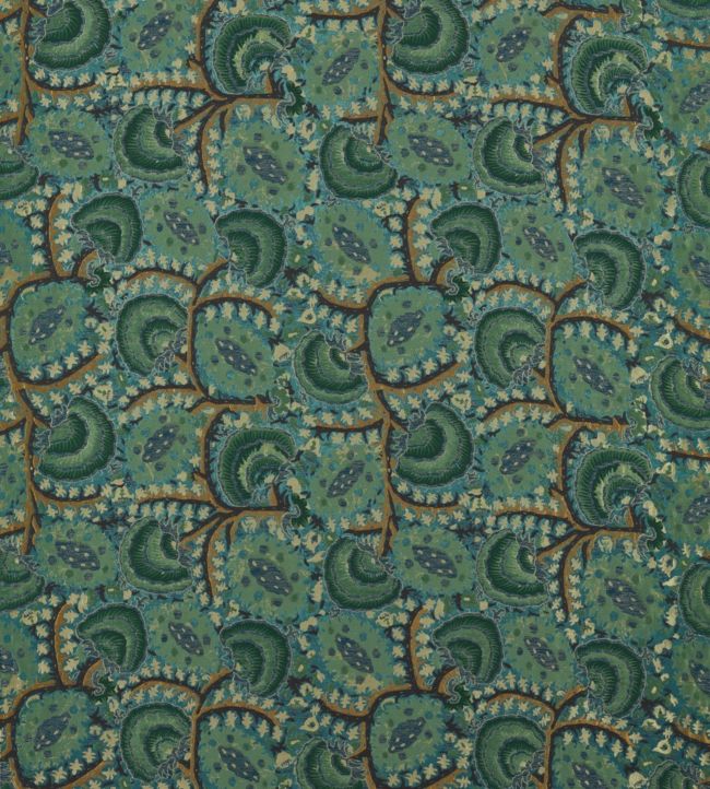 Suzani Archive Weave Fabric - Green - Zoffany