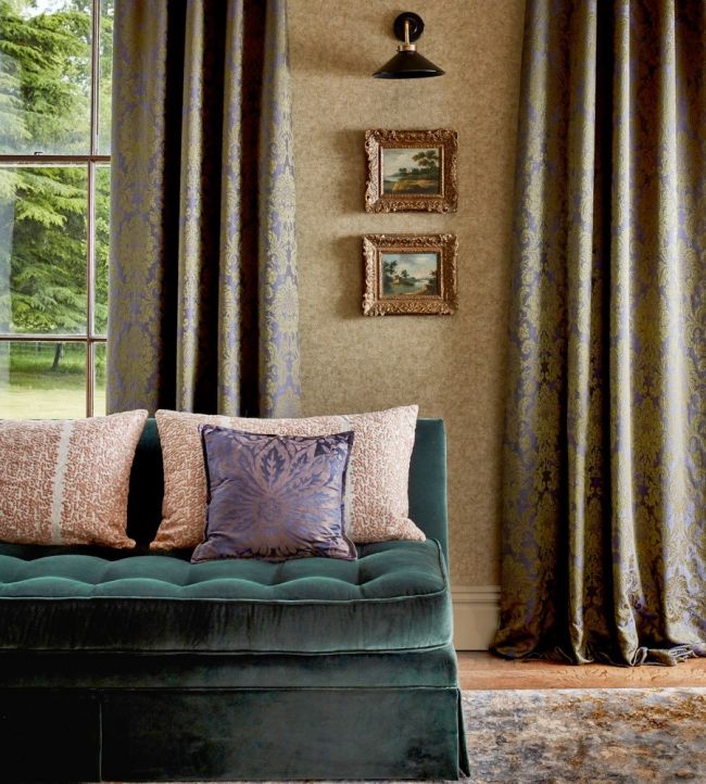 Crivelli Weave Fabric - Blue - Zoffany