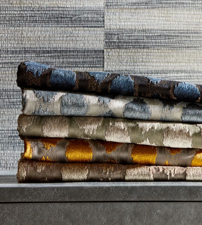 Ikat Spot Fabric - Yellow - Zoffany