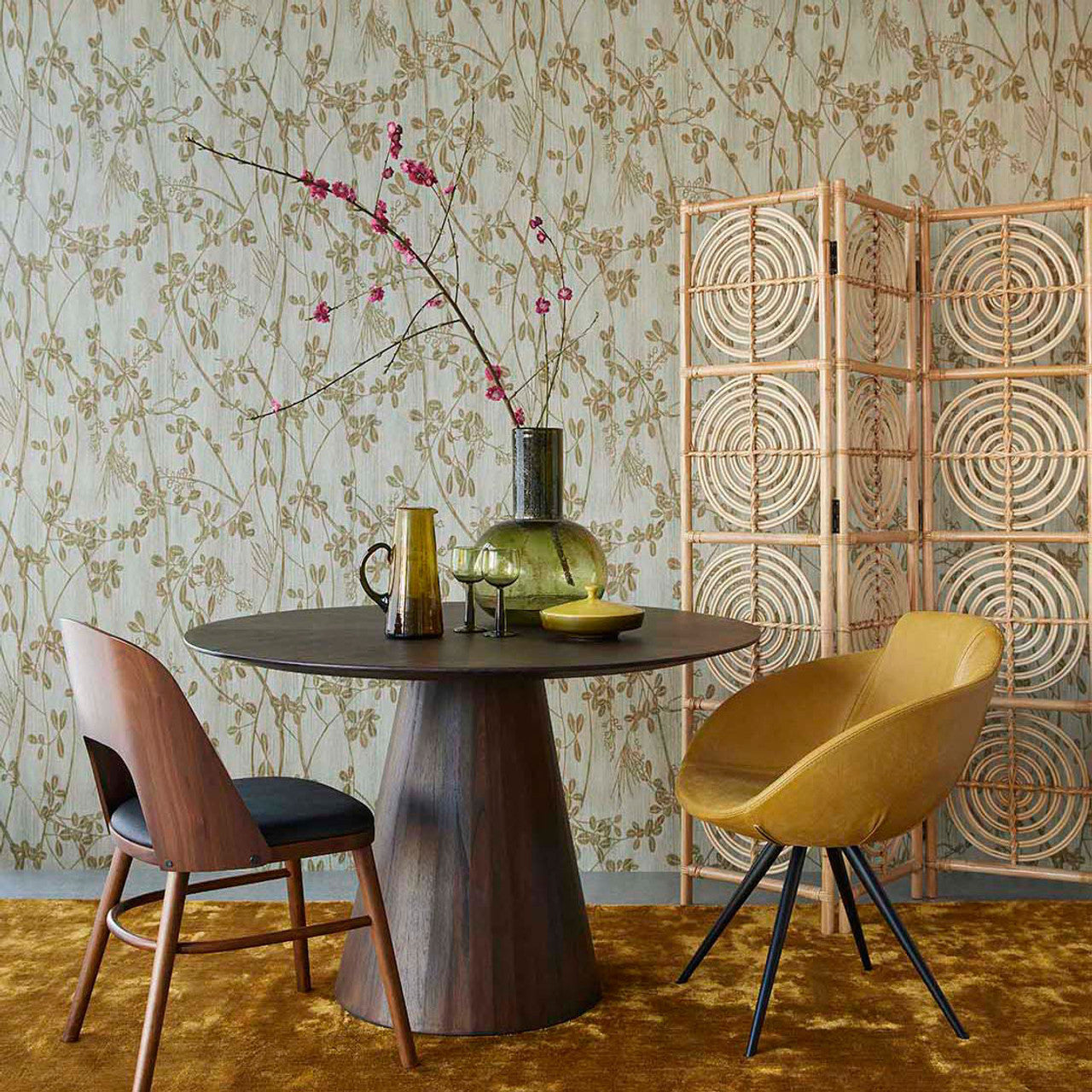 333401 - Botanical Trail Emerald Wallpaper - Green - Eijffinger