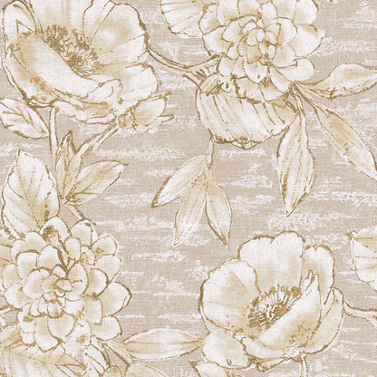 333410 - Rustic Floral Emerald Wallpaper - Beige / Sand - Eijffinger