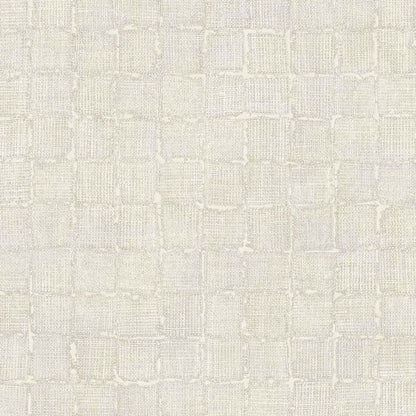 333450 - Rustic Check Emerald Wallpaper - White / Cream - Eijffinger