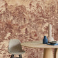 333473 - Illustrative Forest Emerald Mural Wallpaper - Red - Eijffinger
