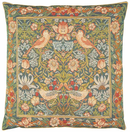 Strawberry Thief Tapestry Cushion with Feather Filler 
