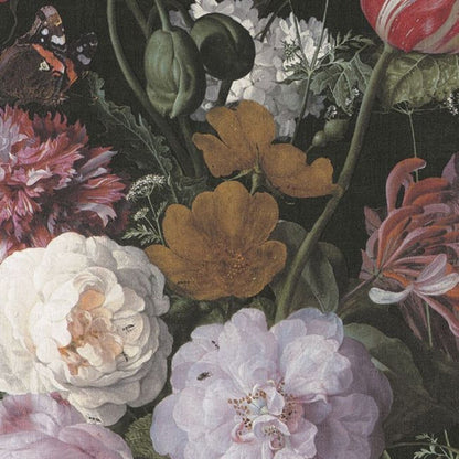 358000 - Flower Show Masterpiece Wallpaper - Multi / Black - Eijffinger