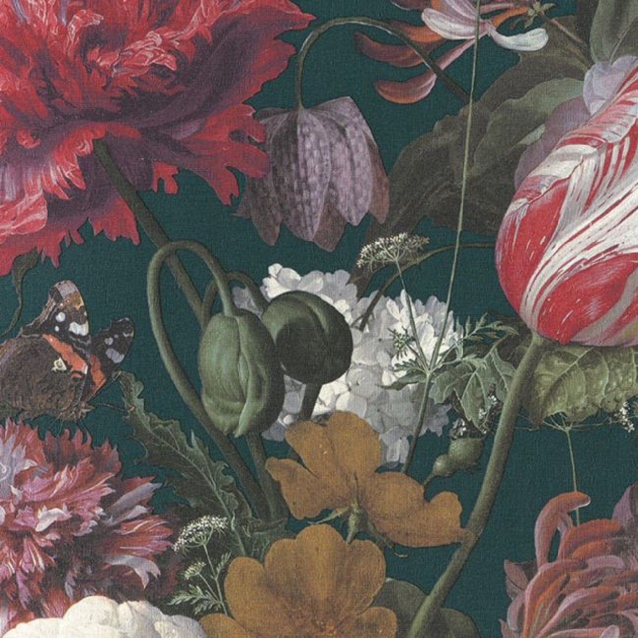 358002 - Flower Show Masterpiece Wallpaper - Multi / Green - Eijffinger