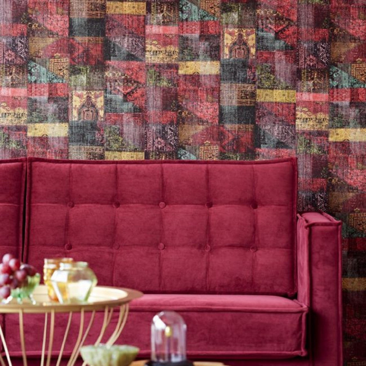 358030 - Patchwork Shabby Chic Masterpiece Wallpaper - Multi - Eijffinger