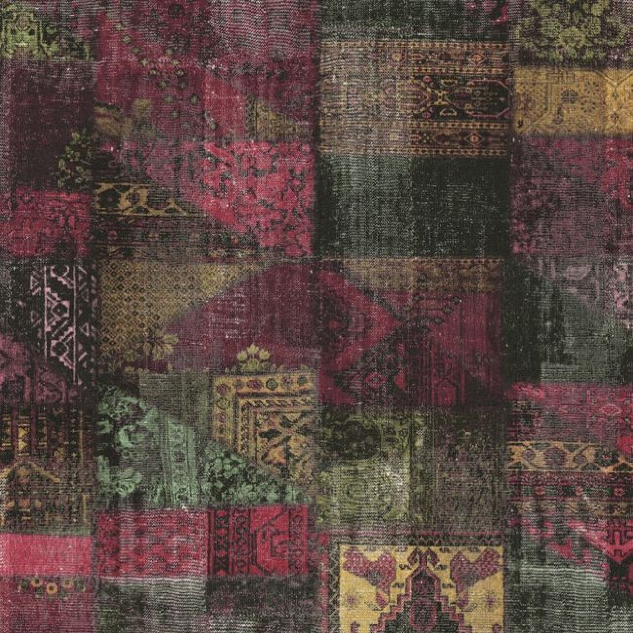 358030 - Patchwork Shabby Chic Masterpiece Wallpaper - Multi - Eijffinger