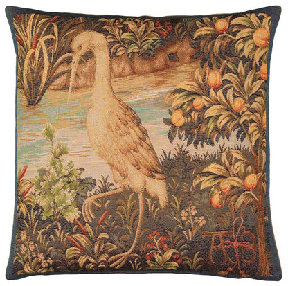 Heron Tapestry Cushion with Feather Filler 