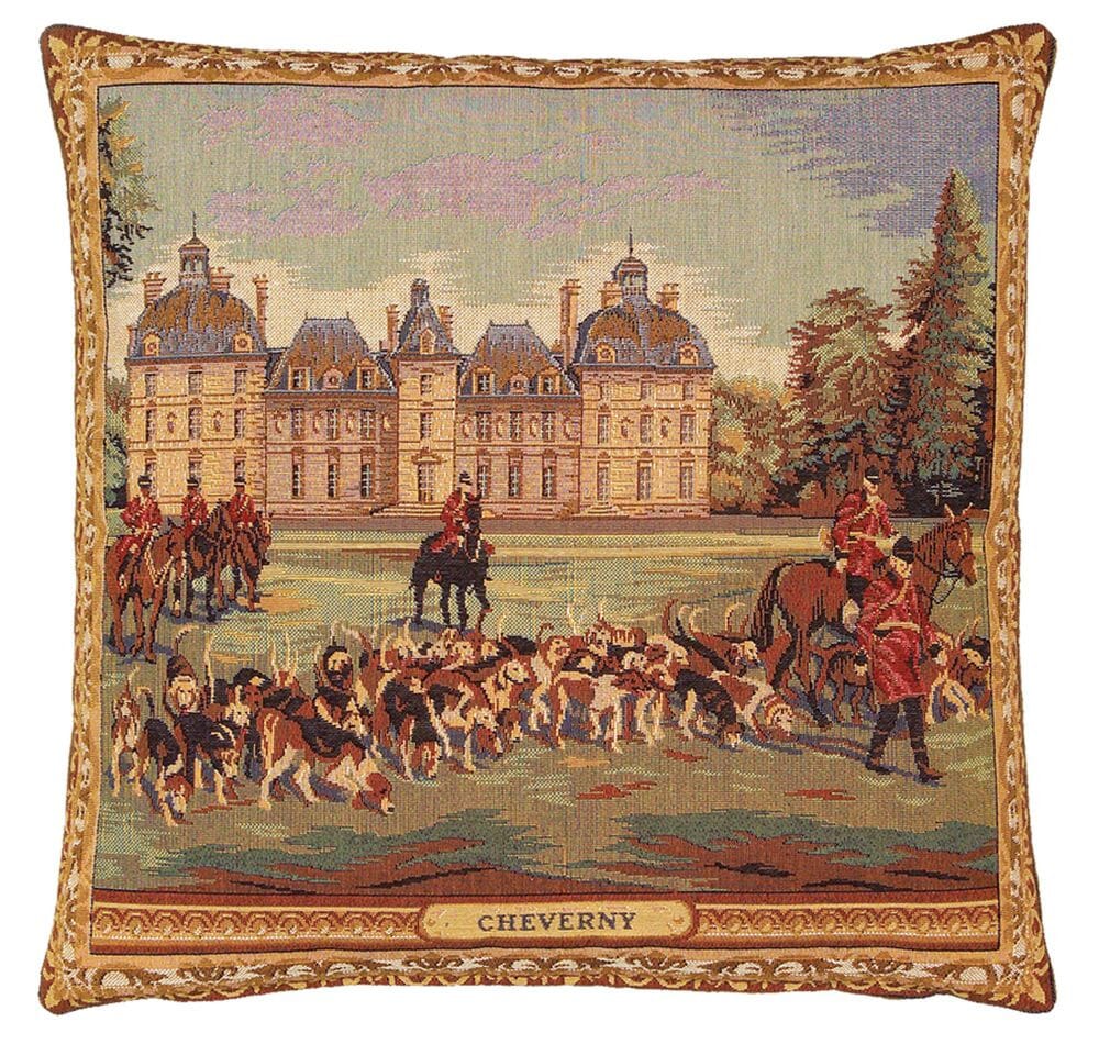 Chateau Cheverny Tapestry Cushion with Feather Filler 