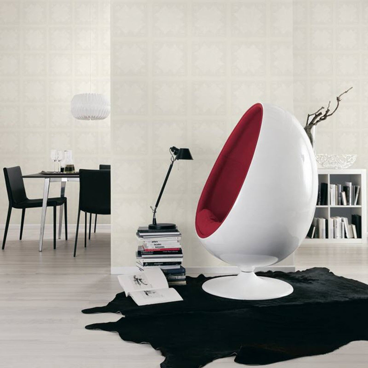 37845-1 - Baroque Wallpaper - Cream - Karl Lagerfield