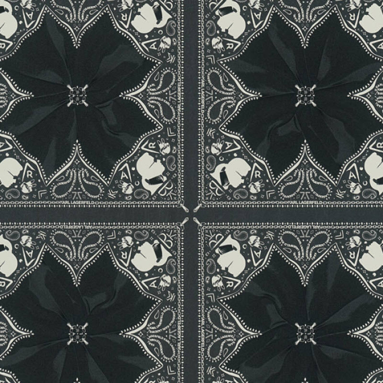 37845-2 - Baroque Wallpaper - Charcoal - Karl Lagerfield