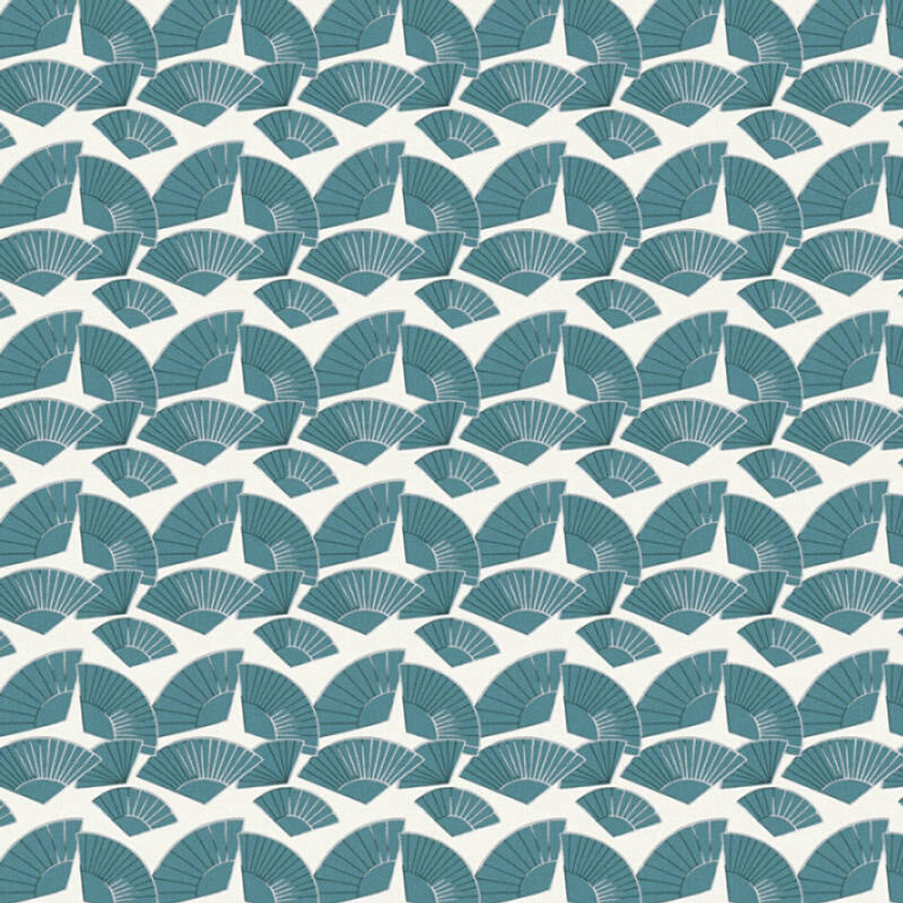 37847-2 - Fan Wallpaper - Aqua - Karl Lagerfield