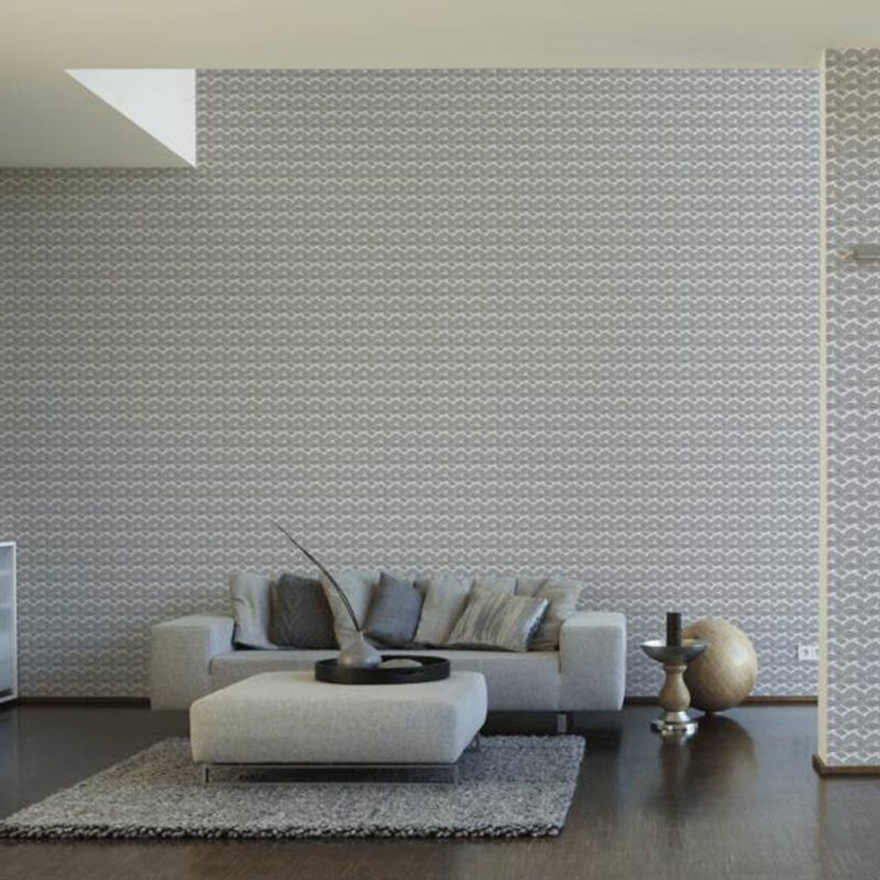 37847-6 - Fan Wallpaper - Light Grey - Karl Lagerfield