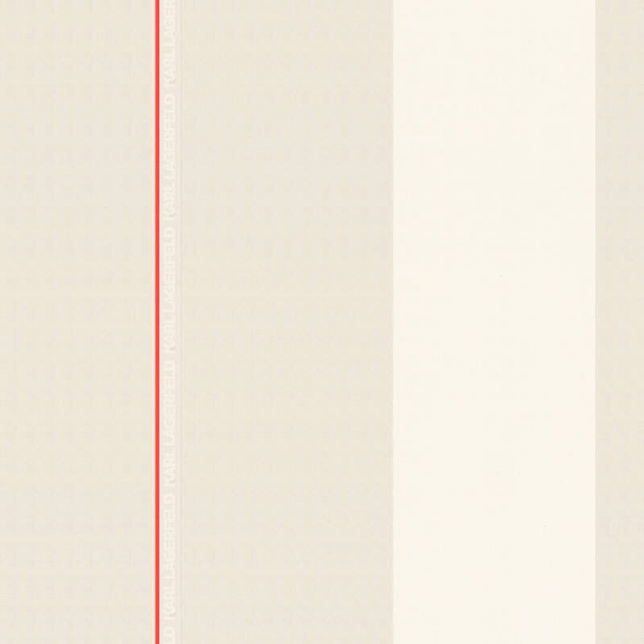 37848-3 - Ribbon Stripe Wallpaper - Cream - Karl Lagerfield