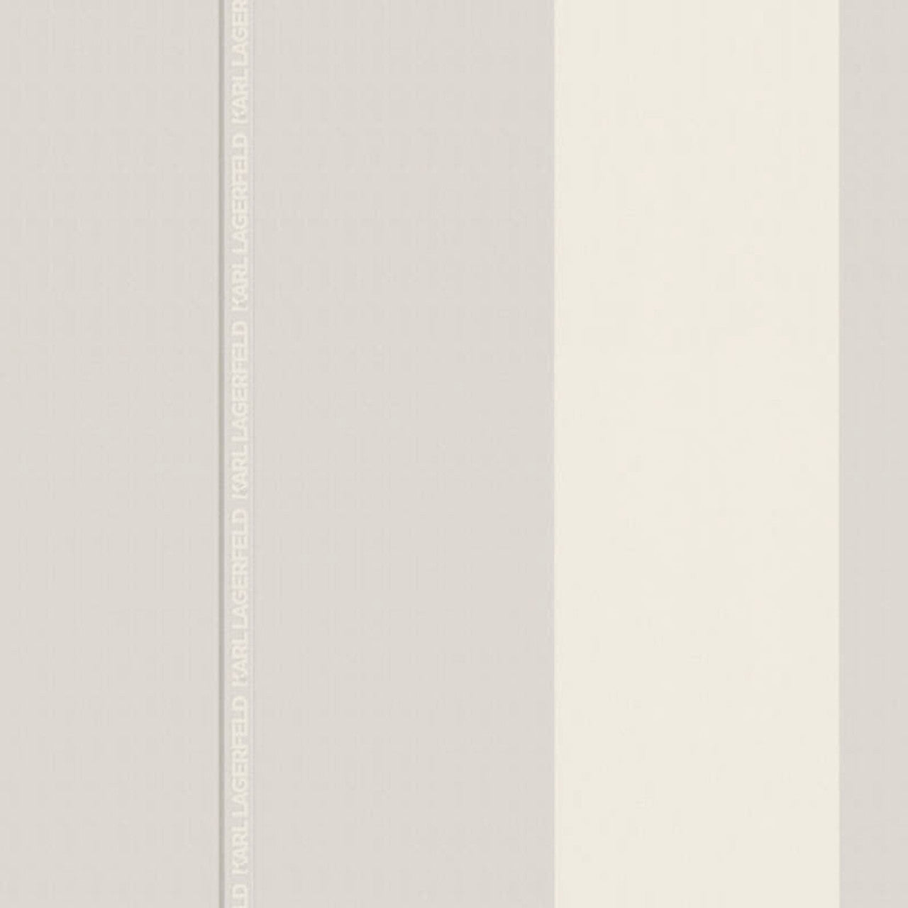 37848-4 - Ribbon Stripe Wallpaper - Light Grey - Karl Lagerfield