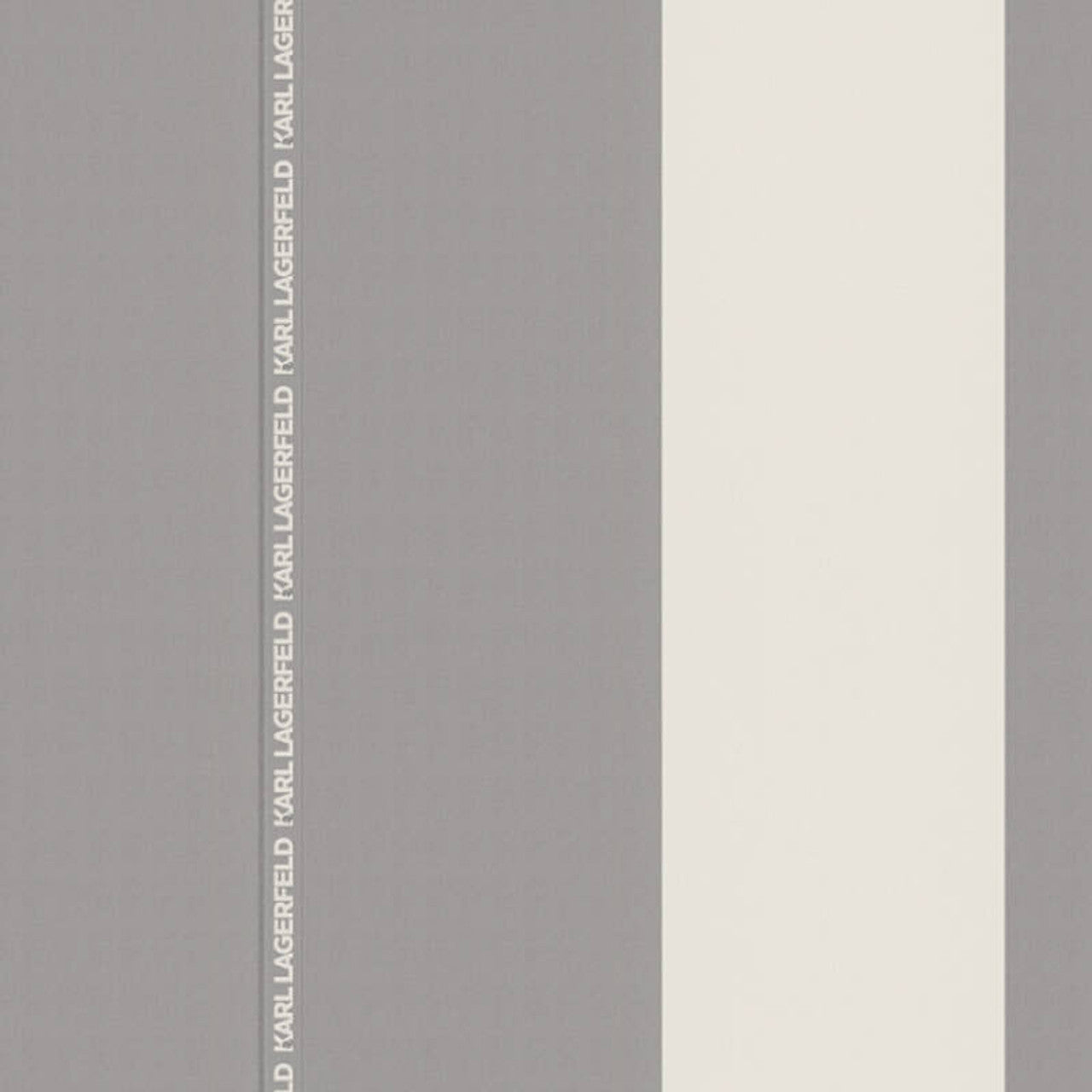 37848-5 - Ribbon Stripe Wallpaper - Grey - Karl Lagerfield