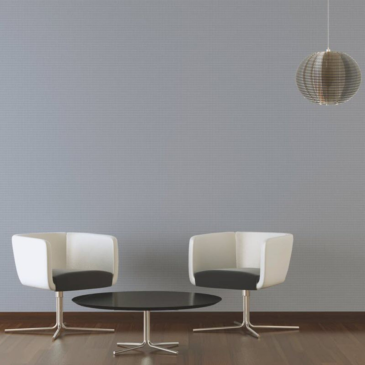 37850-5 - Motif Wallpaper - Slate Blue - Karl Lagerfield