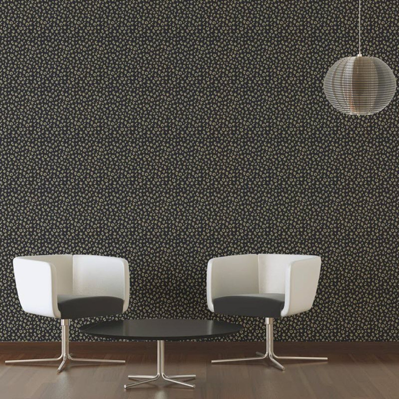 37856-4 - Leopard Wallpaper - Black - Karl Lagerfield