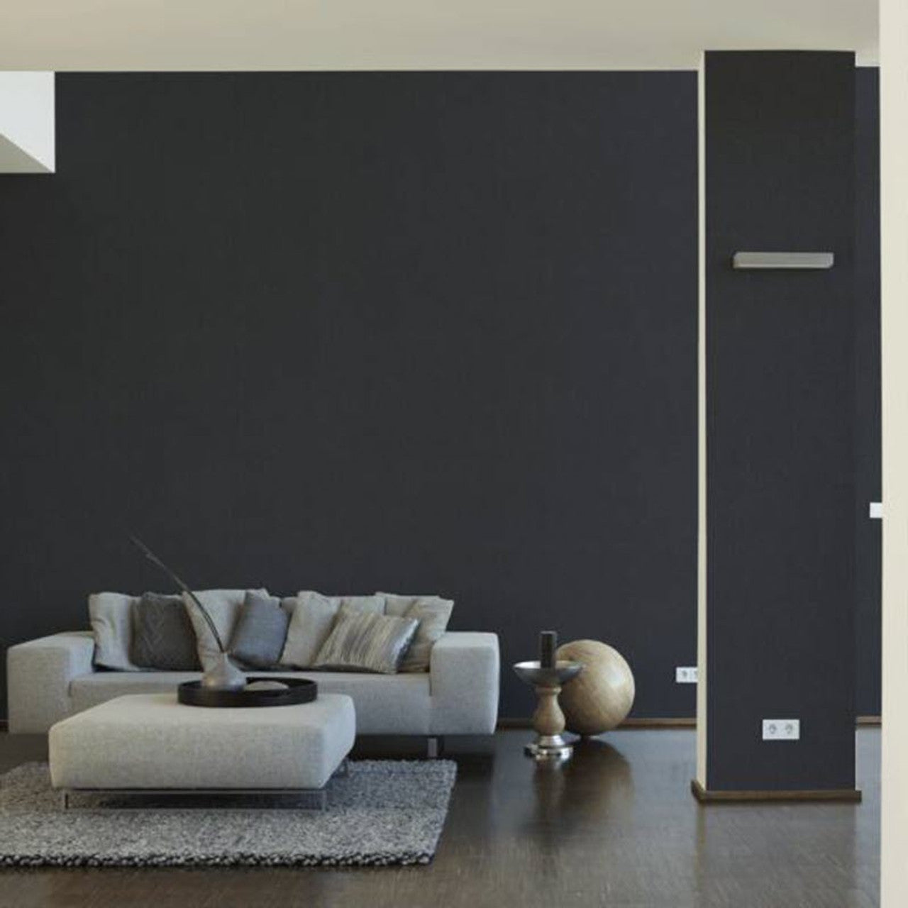 3788-59 - Uni Wallpaper - Black - Karl Lagerfield