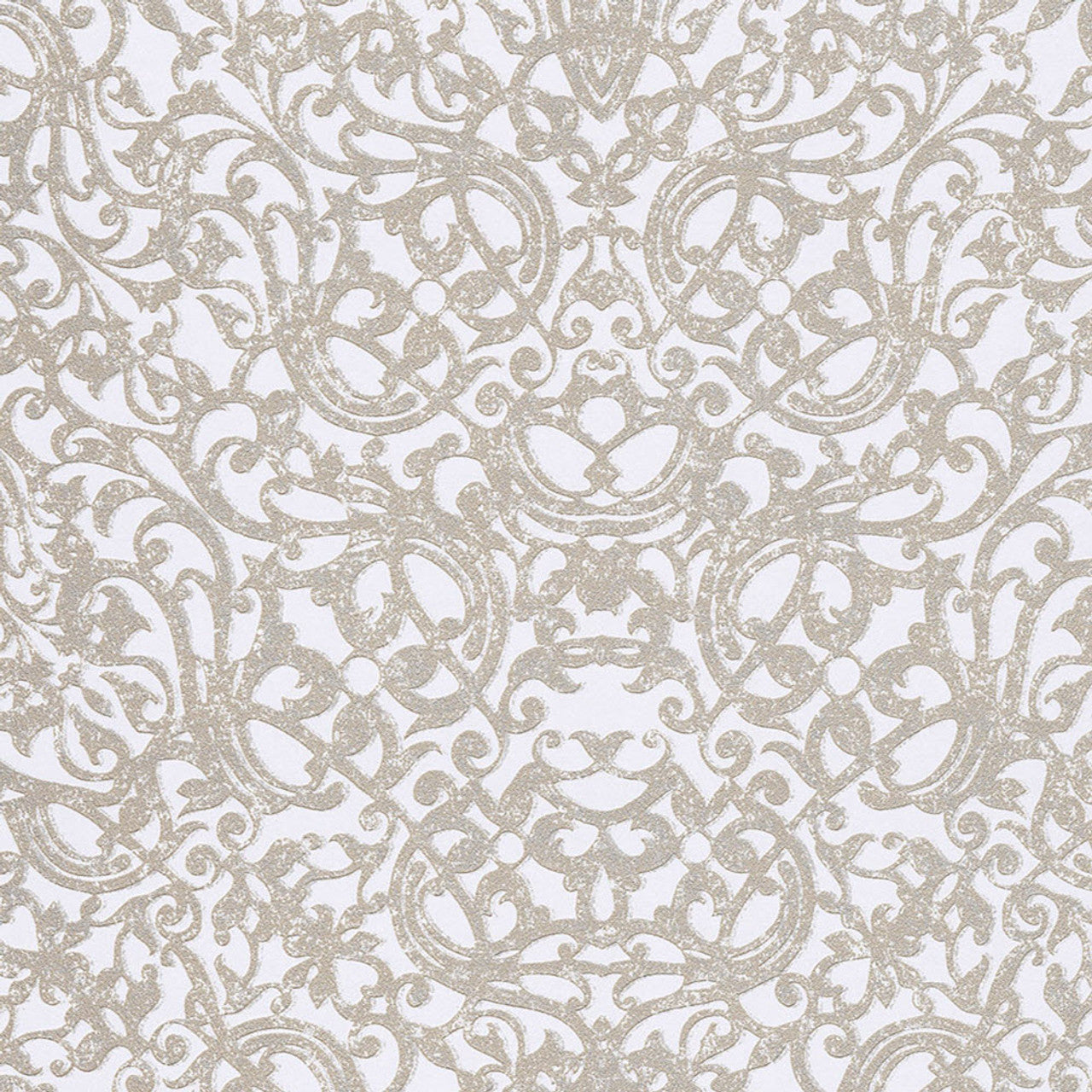 382500 - Stature Damask Wallpaper - Silver - Eijffinger