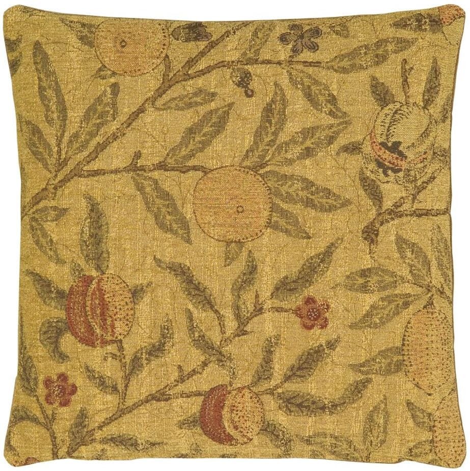 Morris-Fruit Tapestry Cushion with Feather Filler 