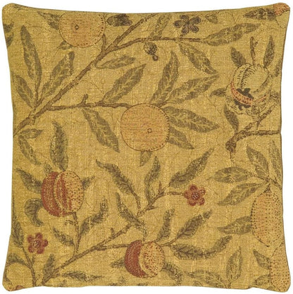 Morris-Fruit Tapestry Cushion with Feather Filler 