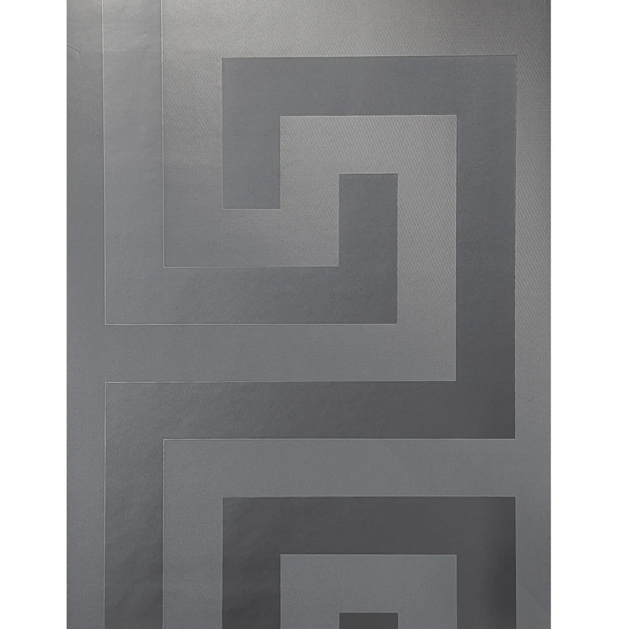 Greek Key Wallpaper - Gunmetal - Versace

