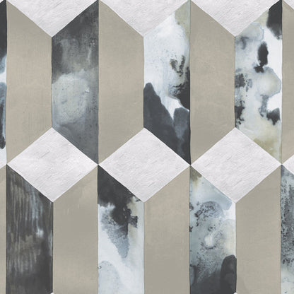 386501 - Enso Geometric Wallpaper - Grey - Eijffinger