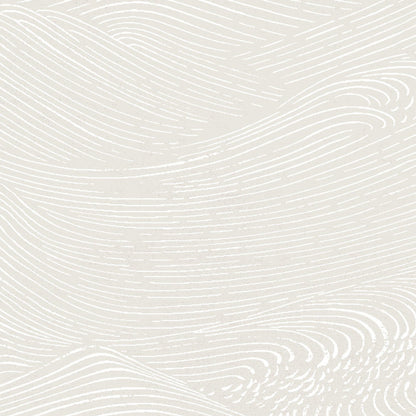 386530 - Enso Wave Wallpaper - White / Stone - Eijffinger