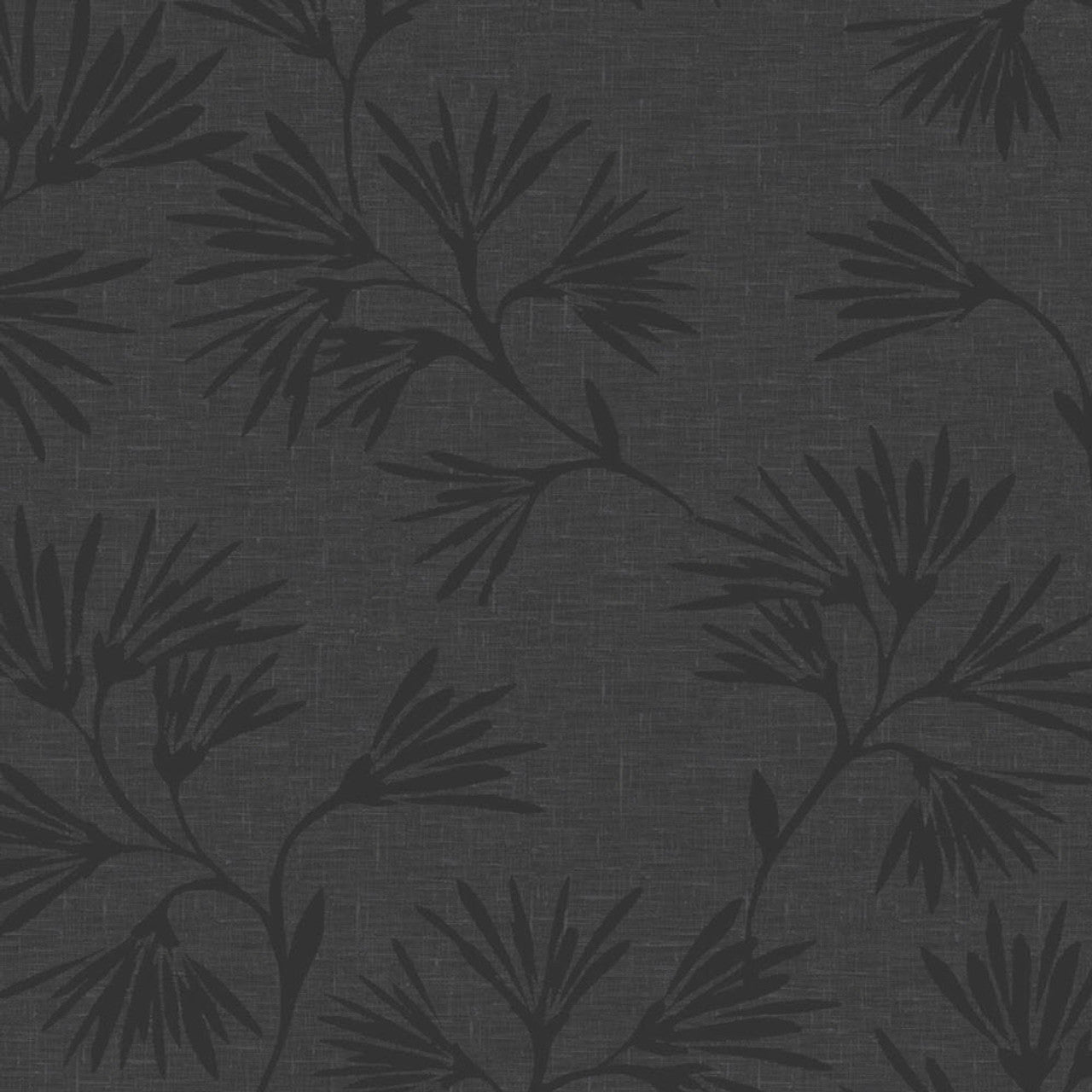 386551 - Enso Floral Style Wallpaper - Black - Eijffinger