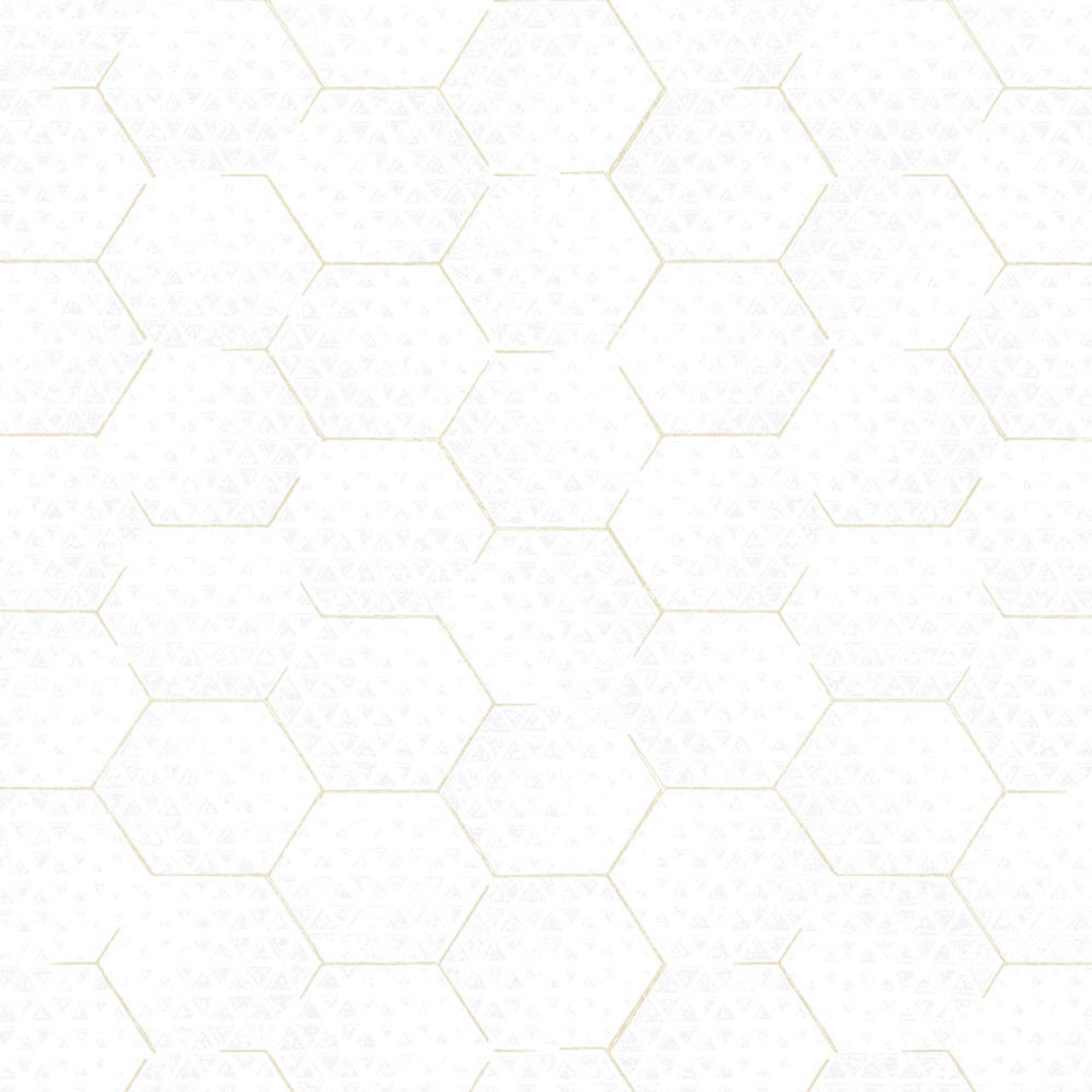 386580 - Enso Diamond Wallpaper - White / Gold - Eijffinger