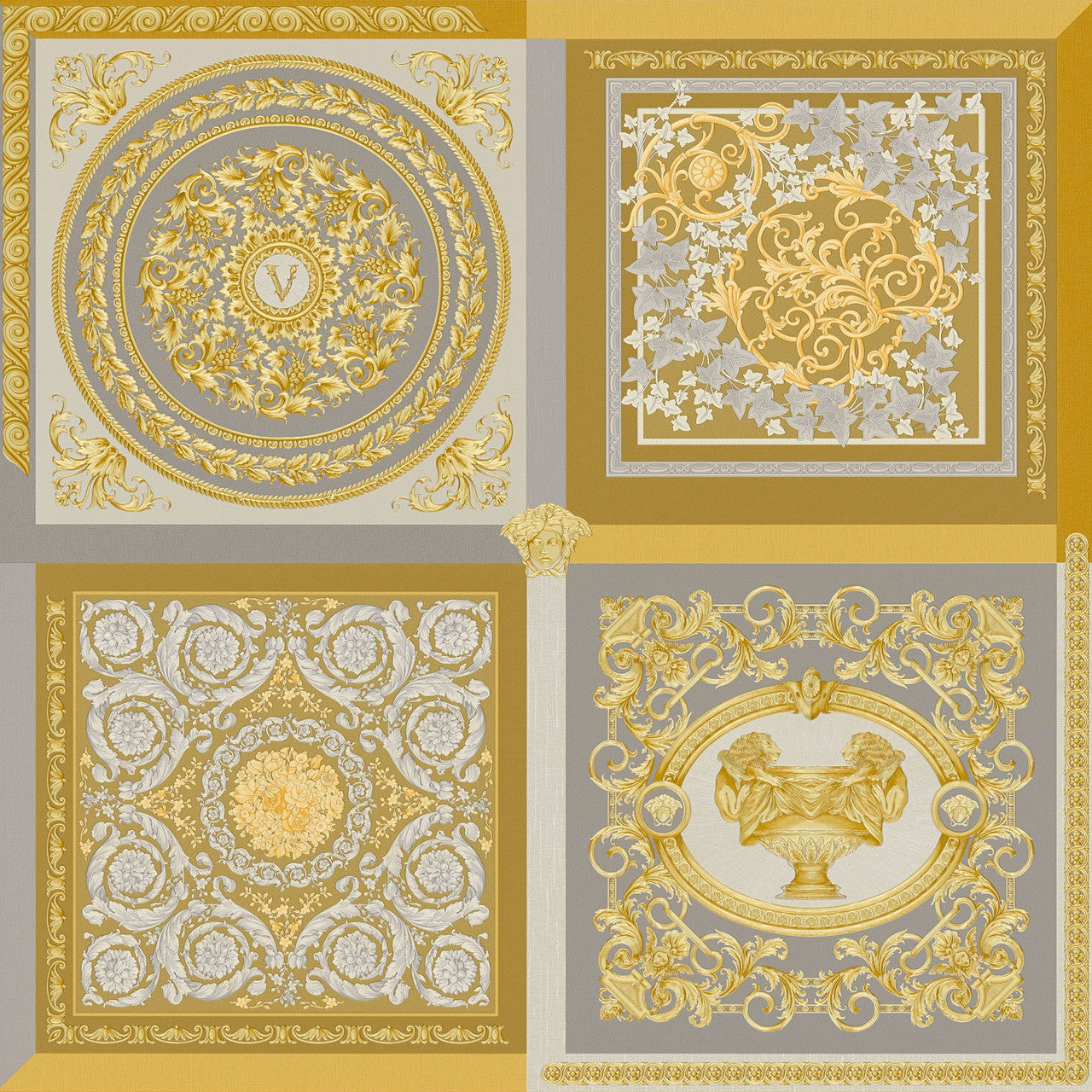 Barocco Mosaic Wallpaper - Gold - Versace
