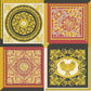 Barocco Mosaic Wallpaper - Red and Gold - Versace
