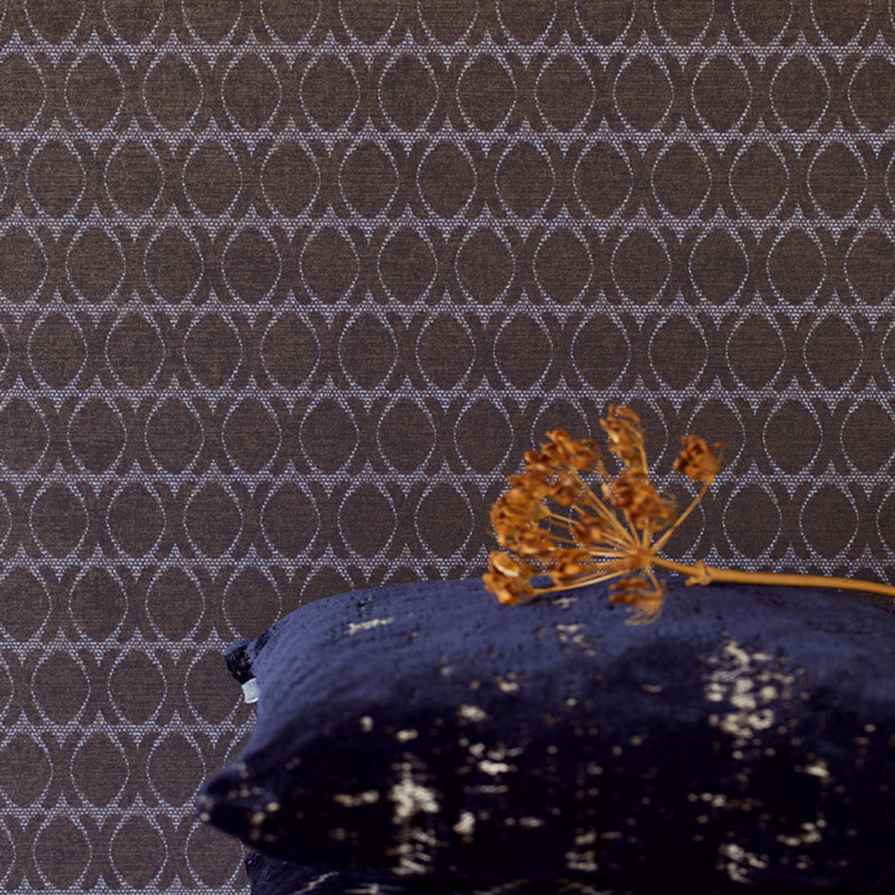 388716 - Lounge Geometric Wallpaper - Charcoal - Eijffinger