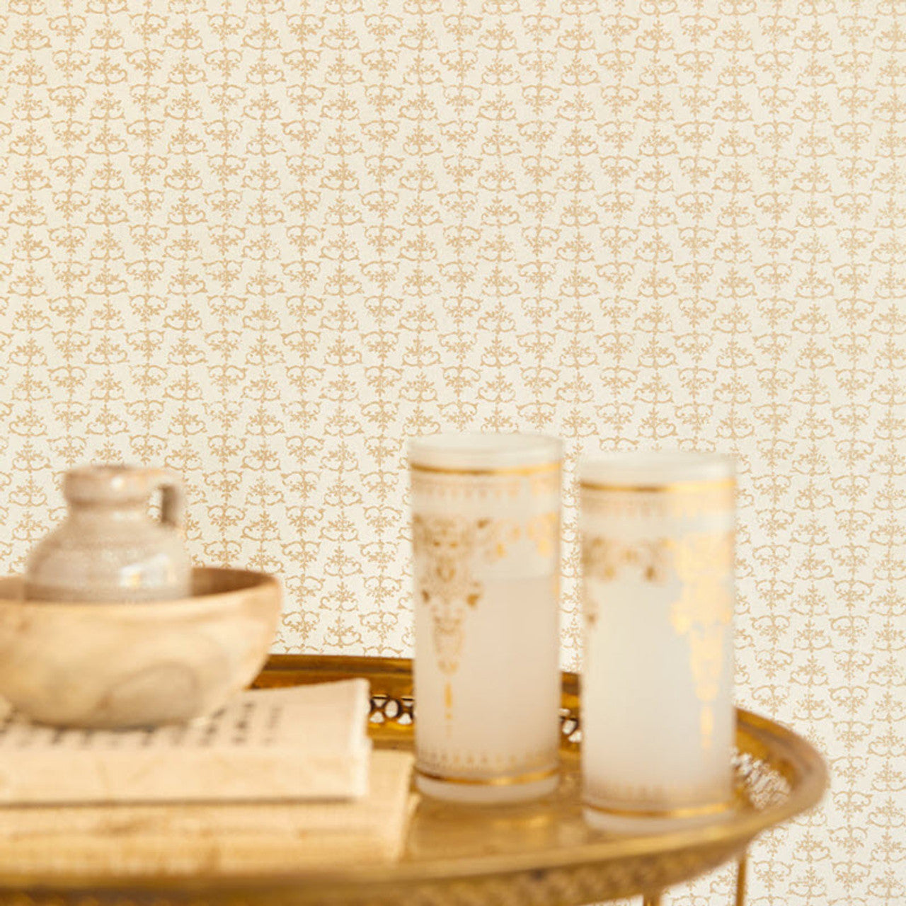 388730 - Lounge Motif Style Wallpaper - Cream - Eijffinger