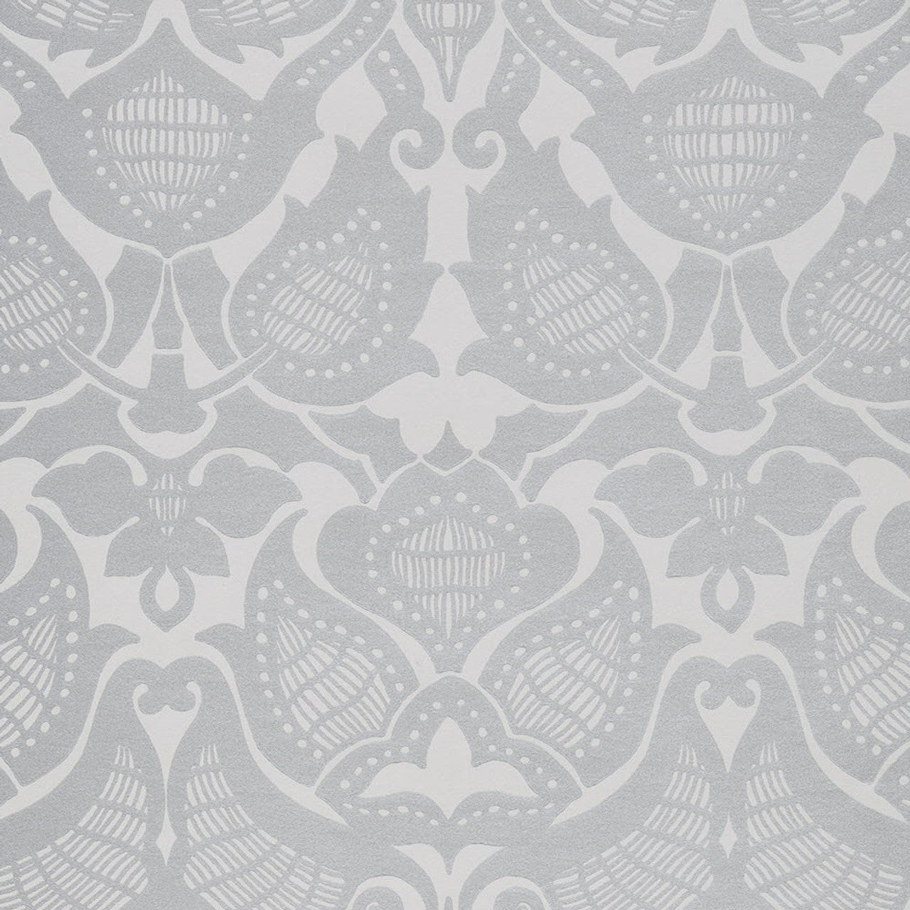 388772 - Lounge Damask Wallpaper - Silver - Eijffinger