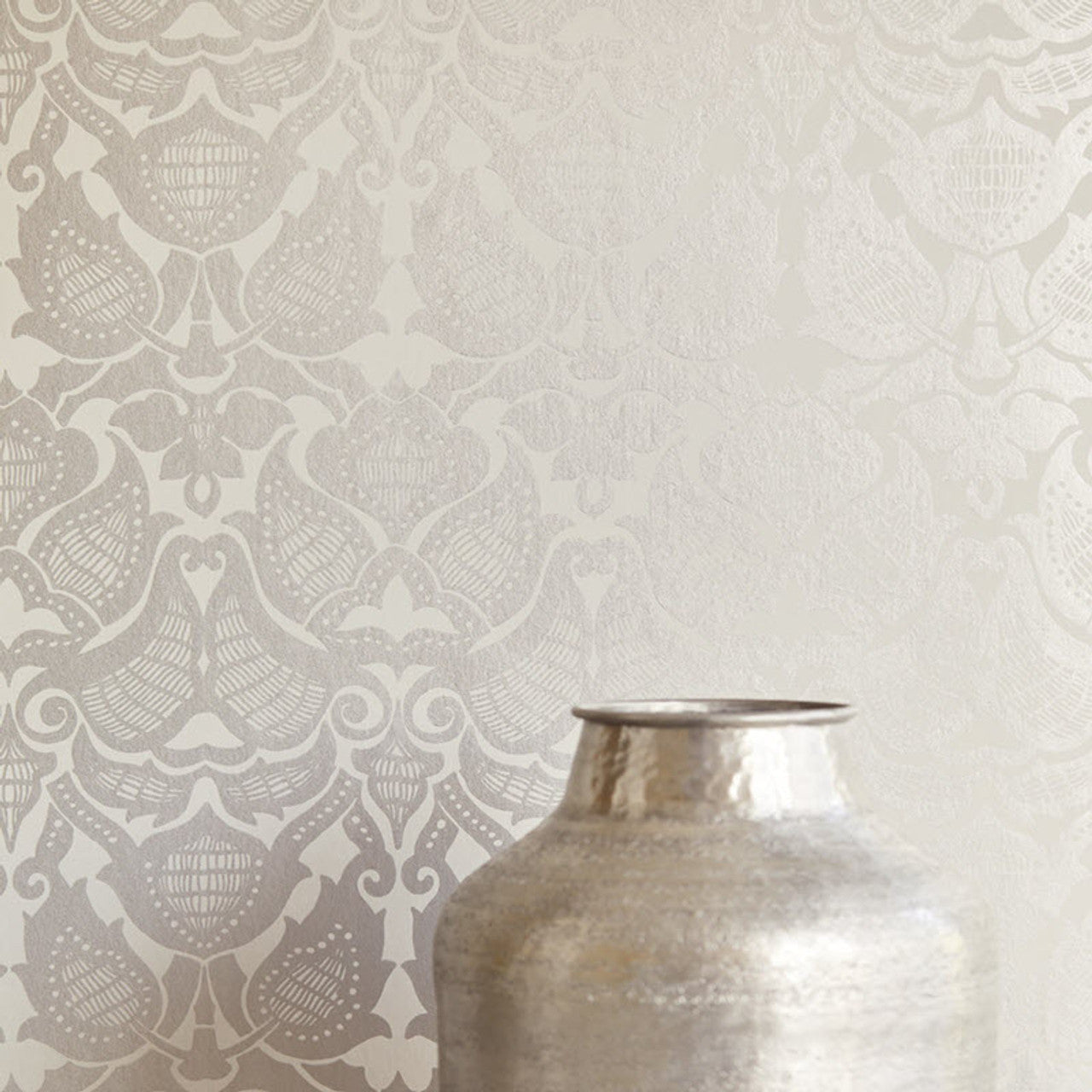 388773 - Lounge Damask Wallpaper - Taupe - Eijffinger