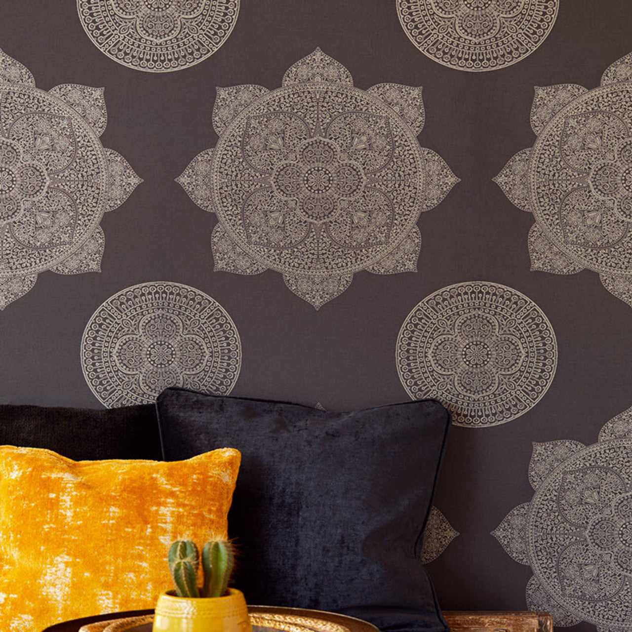 388785 - Lounge Motif Wallpaper - Black - Eijffinger