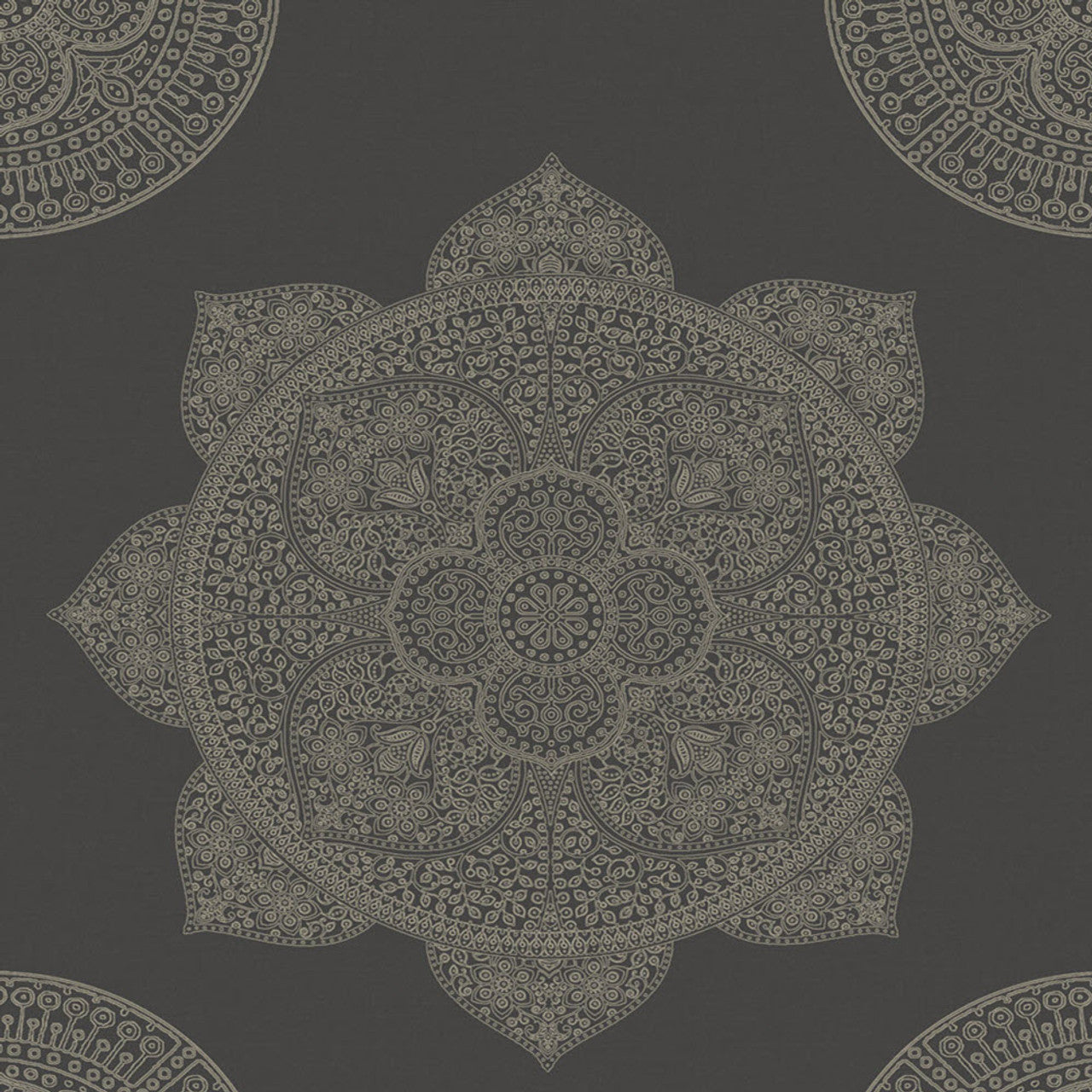 388785 - Lounge Motif Wallpaper - Black - Eijffinger