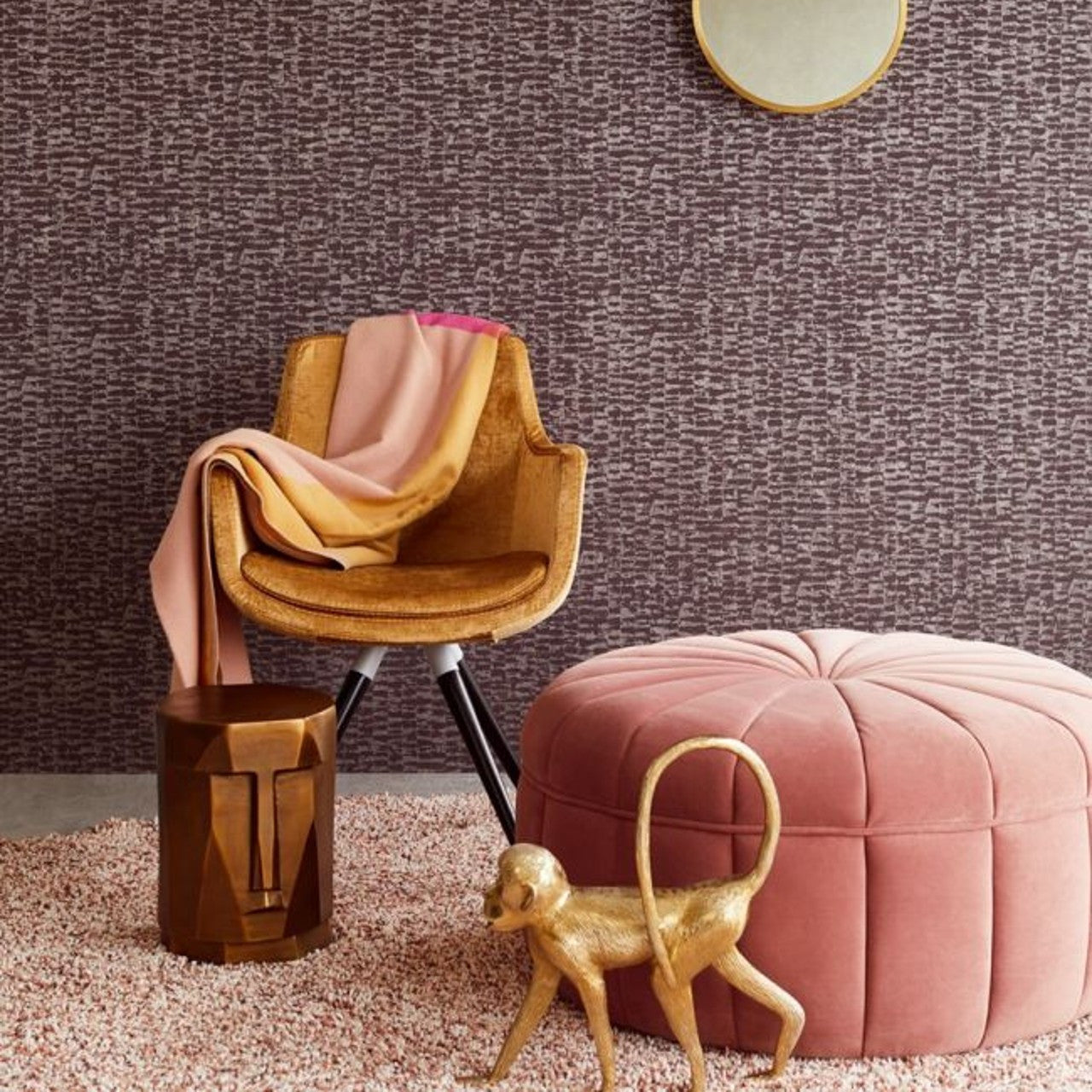 394554 - Irregular Topaz Wallpaper - Purple - Eijffinger