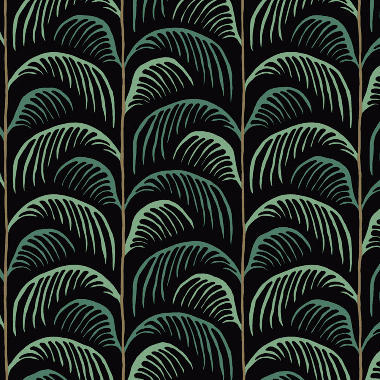 399073 - Mini Me Palm Wallpaper - Black - Eijffinger
