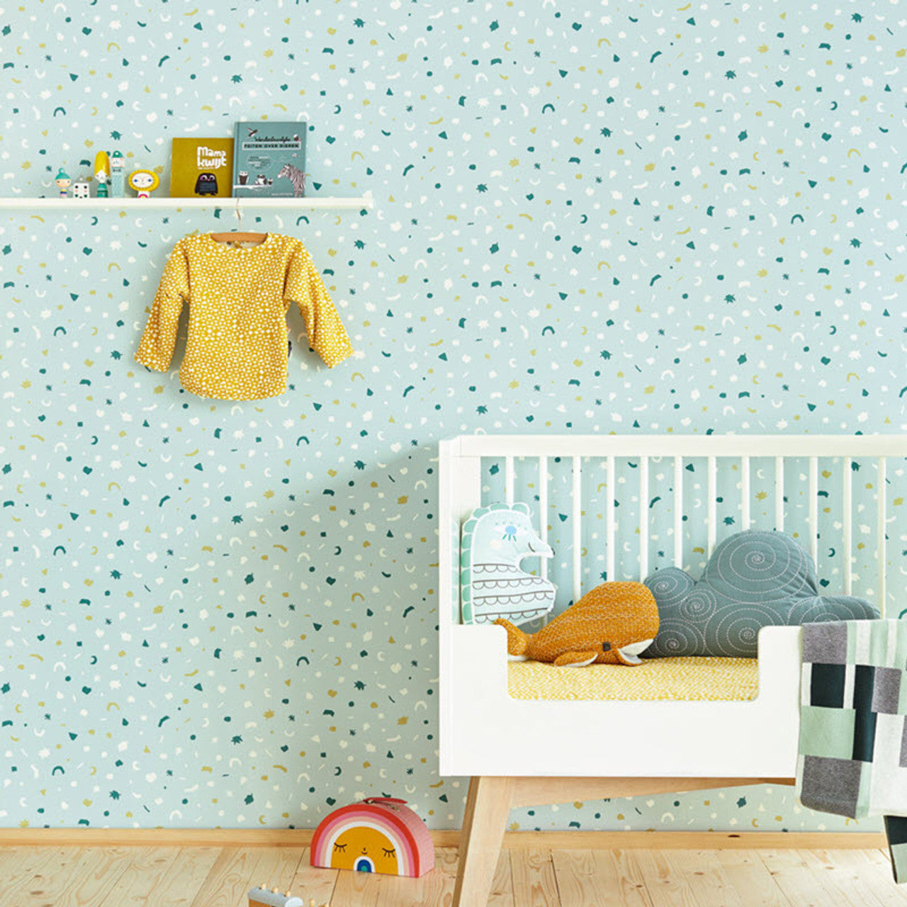 399102 - Mini Me Children's Wallpaper - Green - Eijffinger