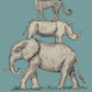 399114 - Mini Me Safari Stack Mural Wallpaper - Teal - Eijffinger