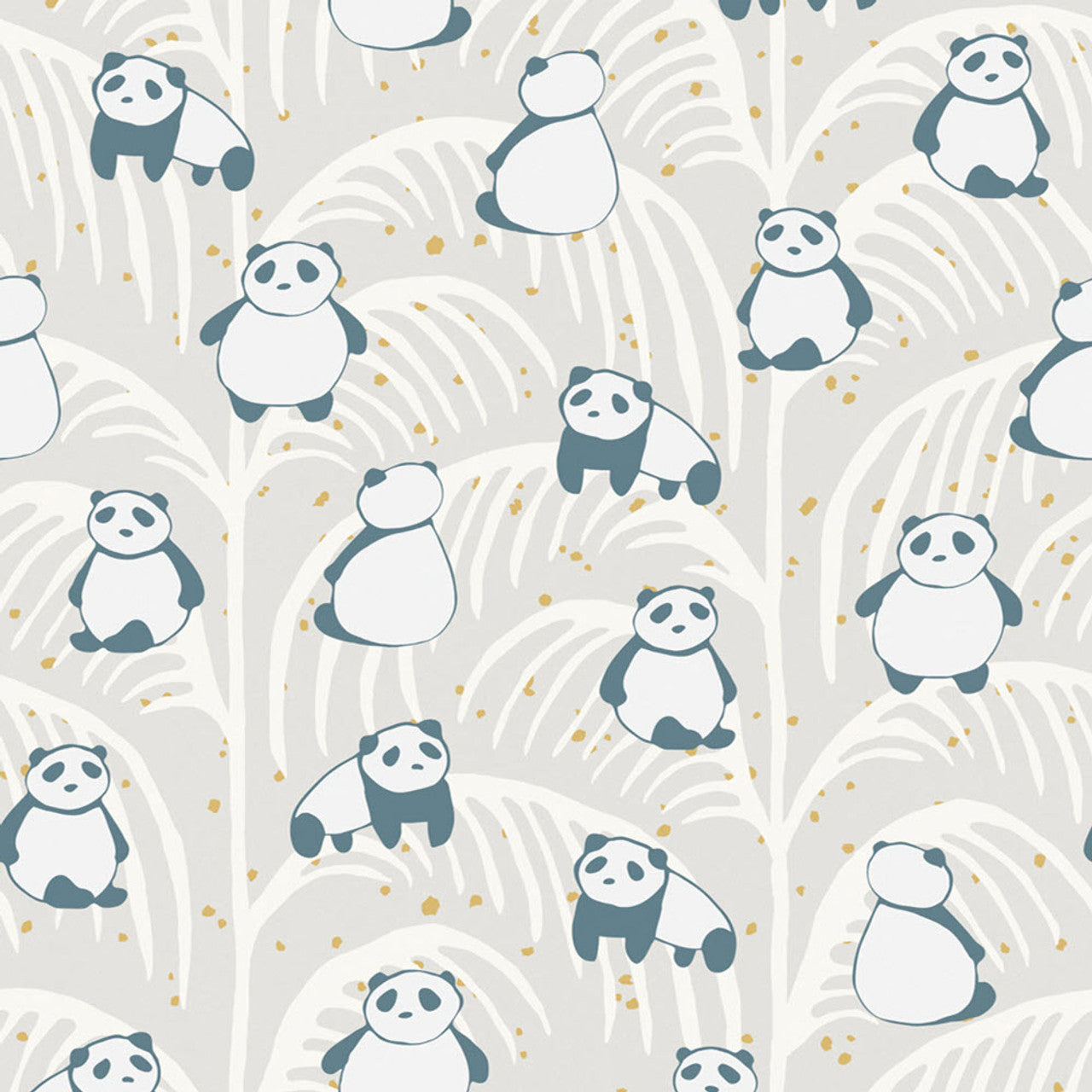 399121 - Mini Me Panda Palm Wallpaper - Green - Eijffinger