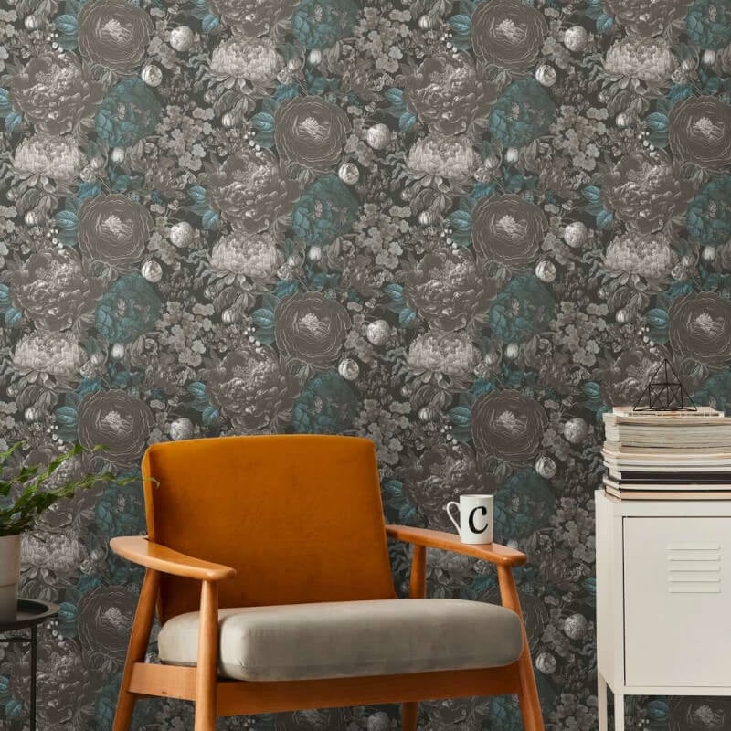 Antique Floral Wallpaper