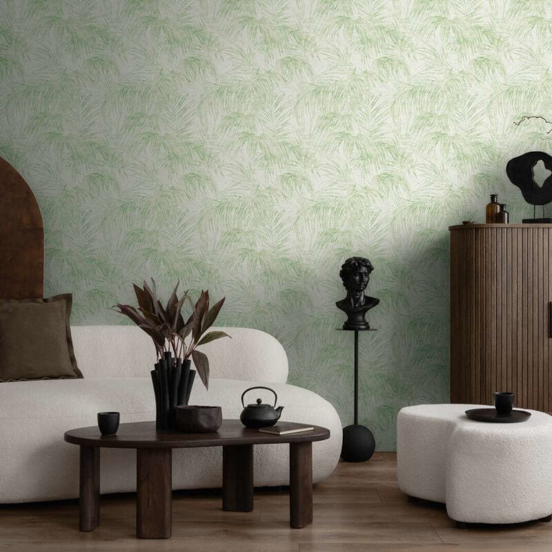 Palm Leaf Motif Wallpaper