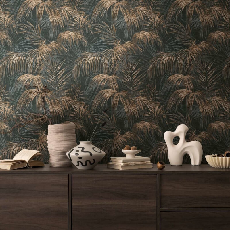 Palm Leaf Motif Wallpaper