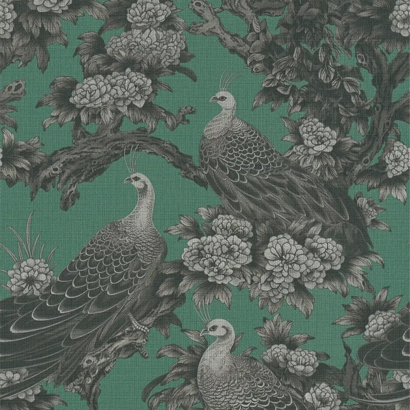 Peacock Garden Wallpaper