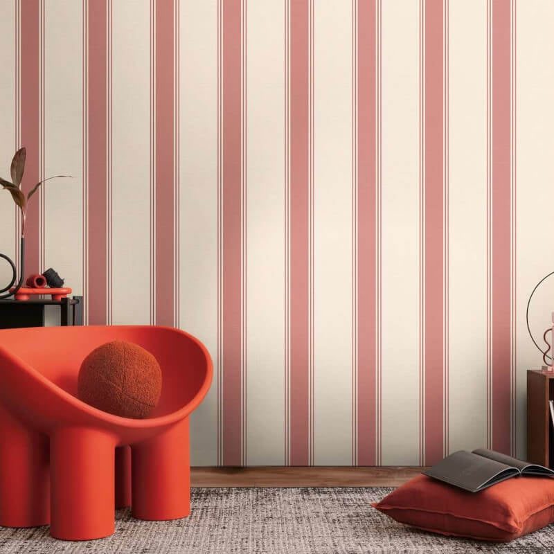 Wide Linear Stripe Wallpaper